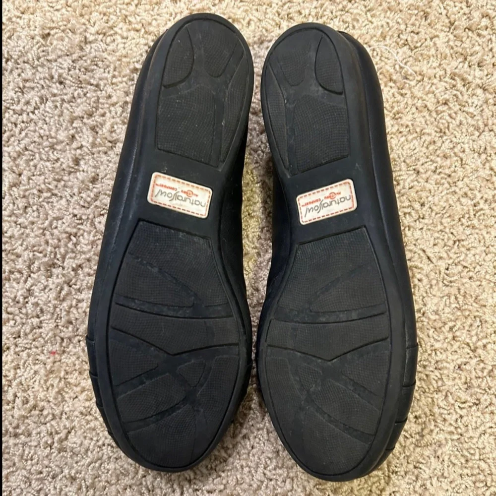 Natural Soul Black Flats All Thur Comfort Size 7.5